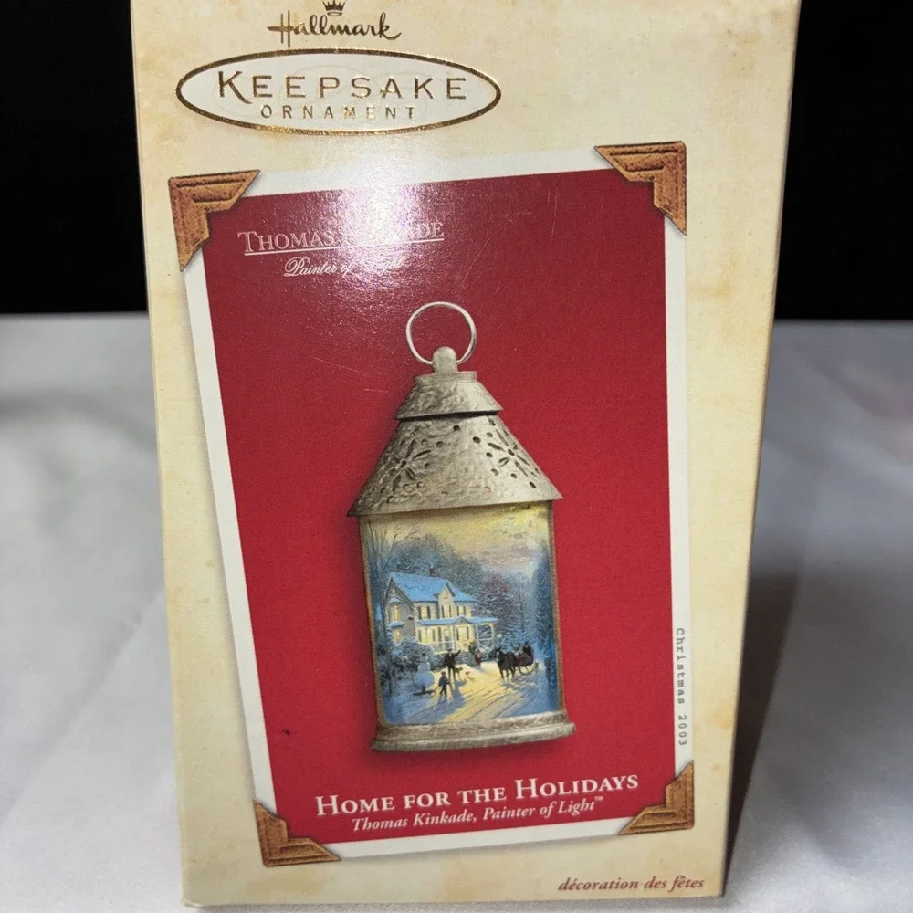 2003 Hallmark Keepsake Thomas Kinkade Home For The Holidays Light Up Ornament